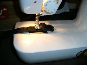 Stitching on the buckle