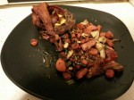 Bacon Burgers and turkey carrot hash